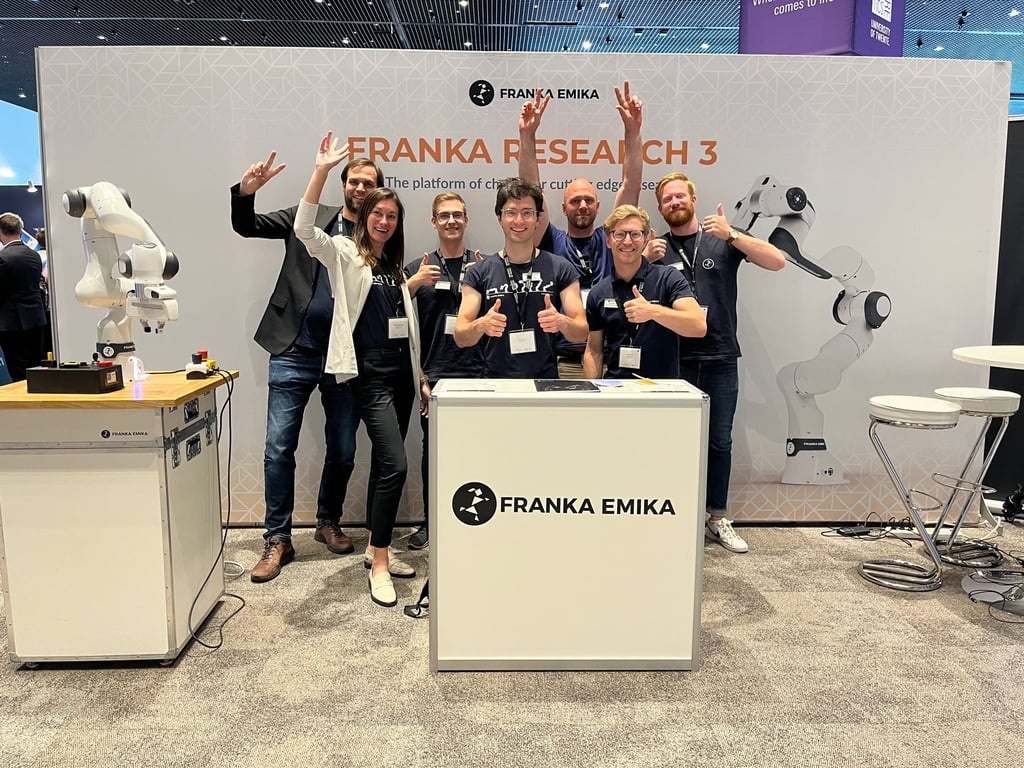 The Franka Emika booth at the European Robotics Forum 2022