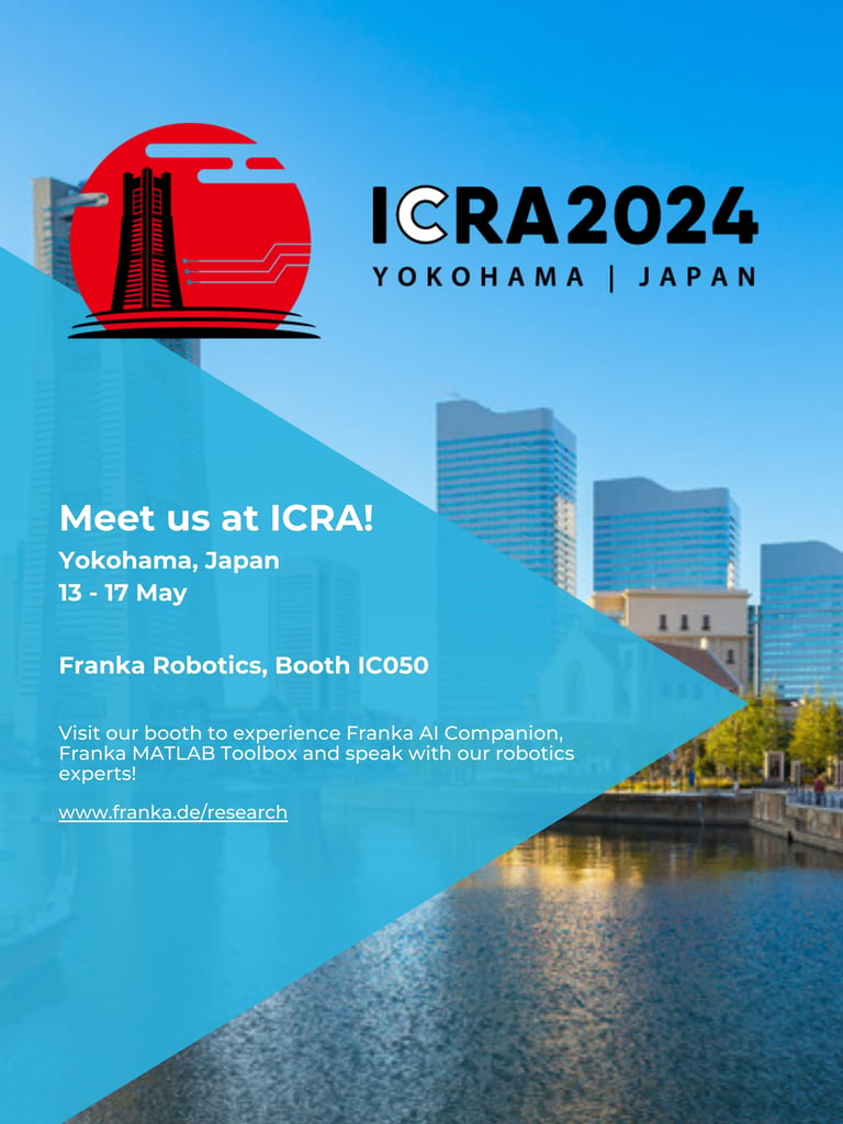 Meet us at ICRA! 13 - 17 May Yokohama, Japan (1)